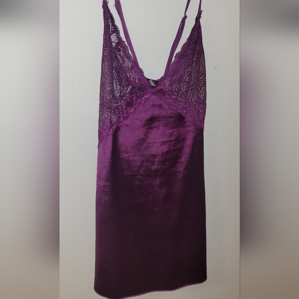 Elegant Purple Lace Slip Dress